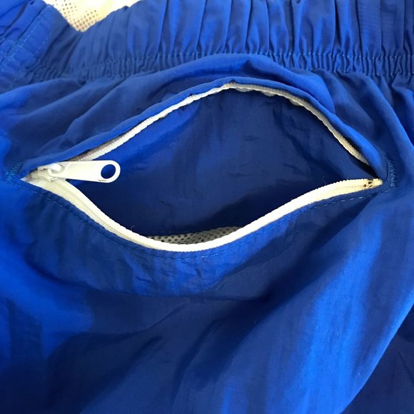 Lands' End Mens Royal blue Drawstring Pockets Swim Trunks Size L 36-38 - Picture 6 of 7